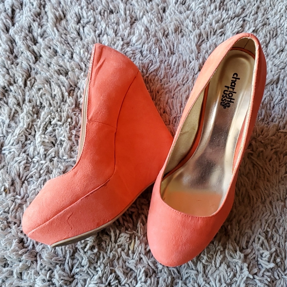 Charlotte Russe Coral Wedges